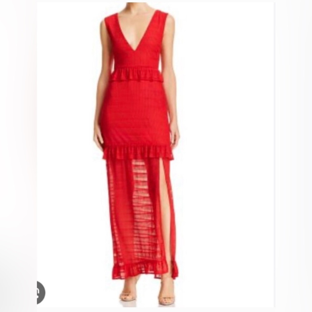 NIGHTWALKER Shoulder Red Dress